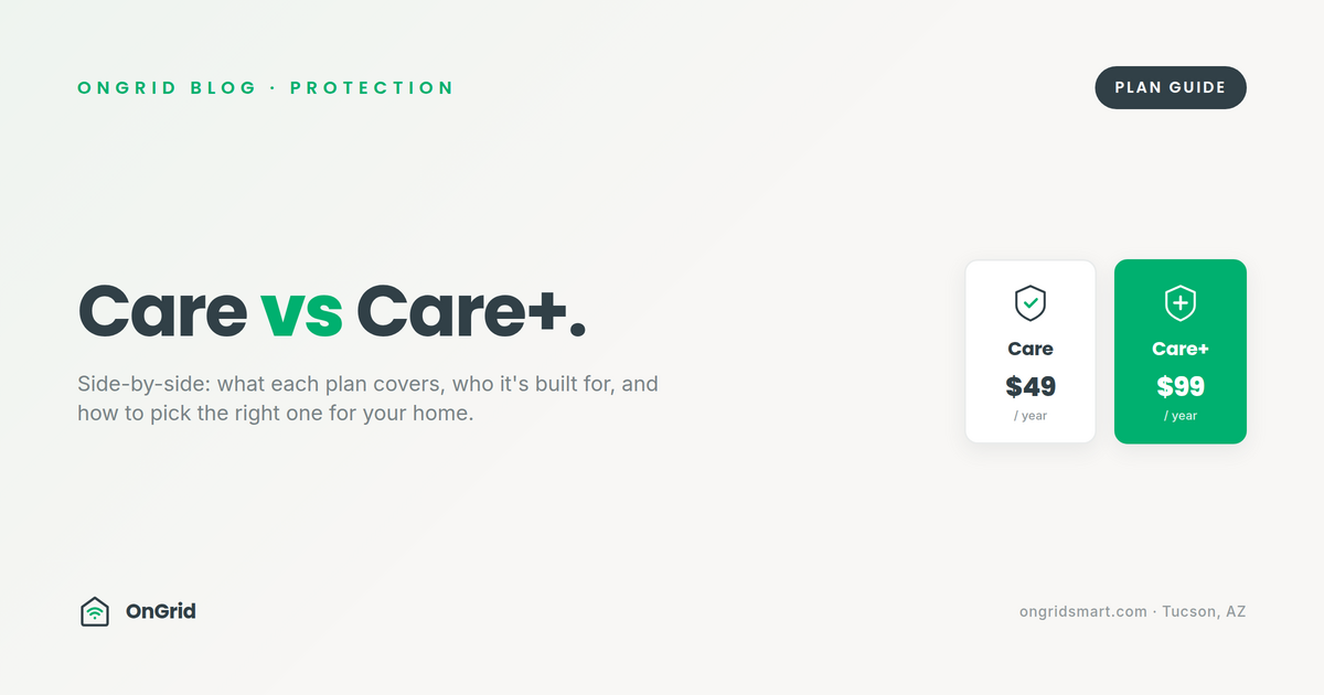 OnGrid Care vs Care+: Which Protection Plan Is Right For You?